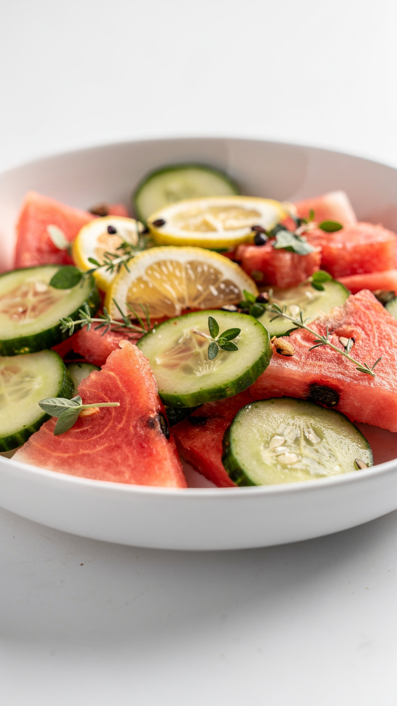 Watermelon and Cucumber Salad