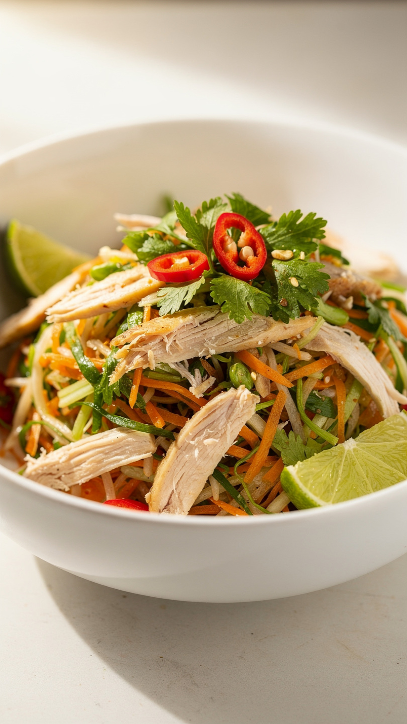 Vietnamese Chicken Salad With Fresh Herbs and Crunchy Vegetables