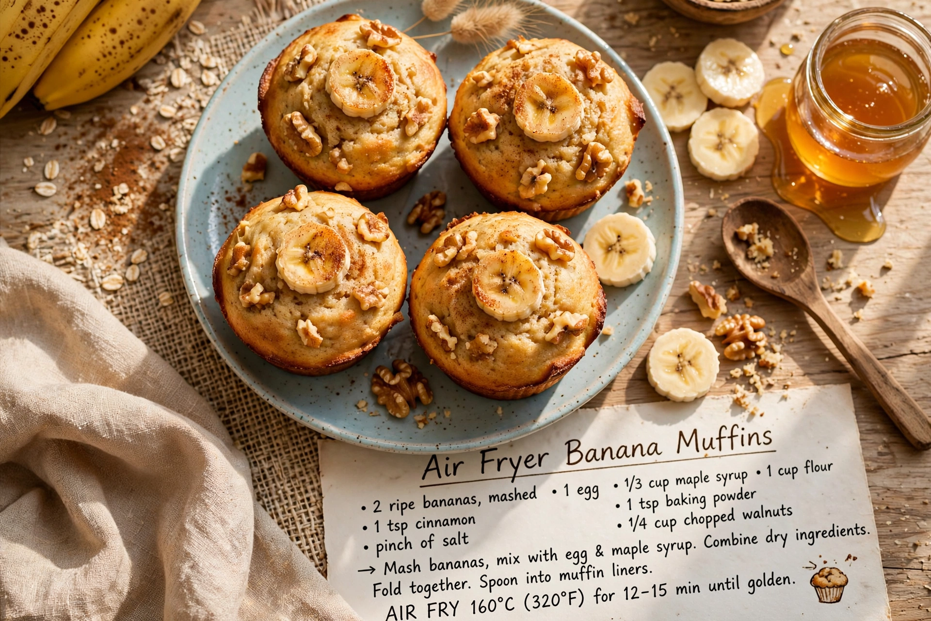 Air Fryer Banana Muffins