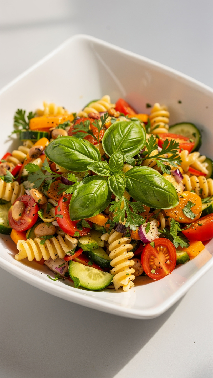 Fresh Veggie Pasta Salad with Orzo