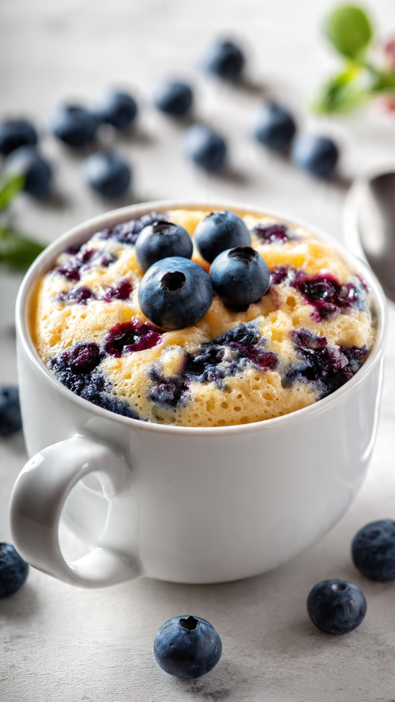 Blueberry Muffin Mug Cake (Ready in 5 Minutes!)
