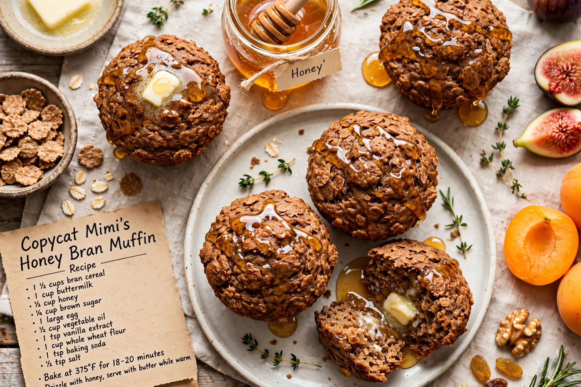 Copycat Mimi's Honey Bran Muffin