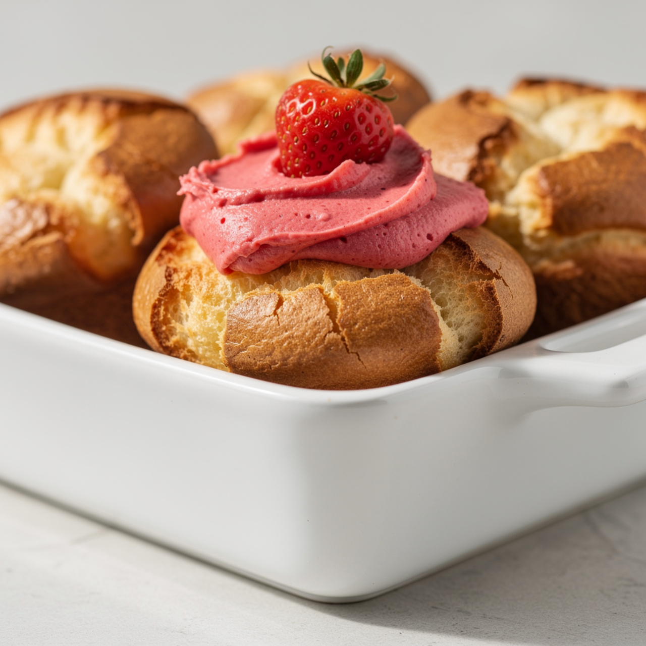 Popovers with Strawberry Butter