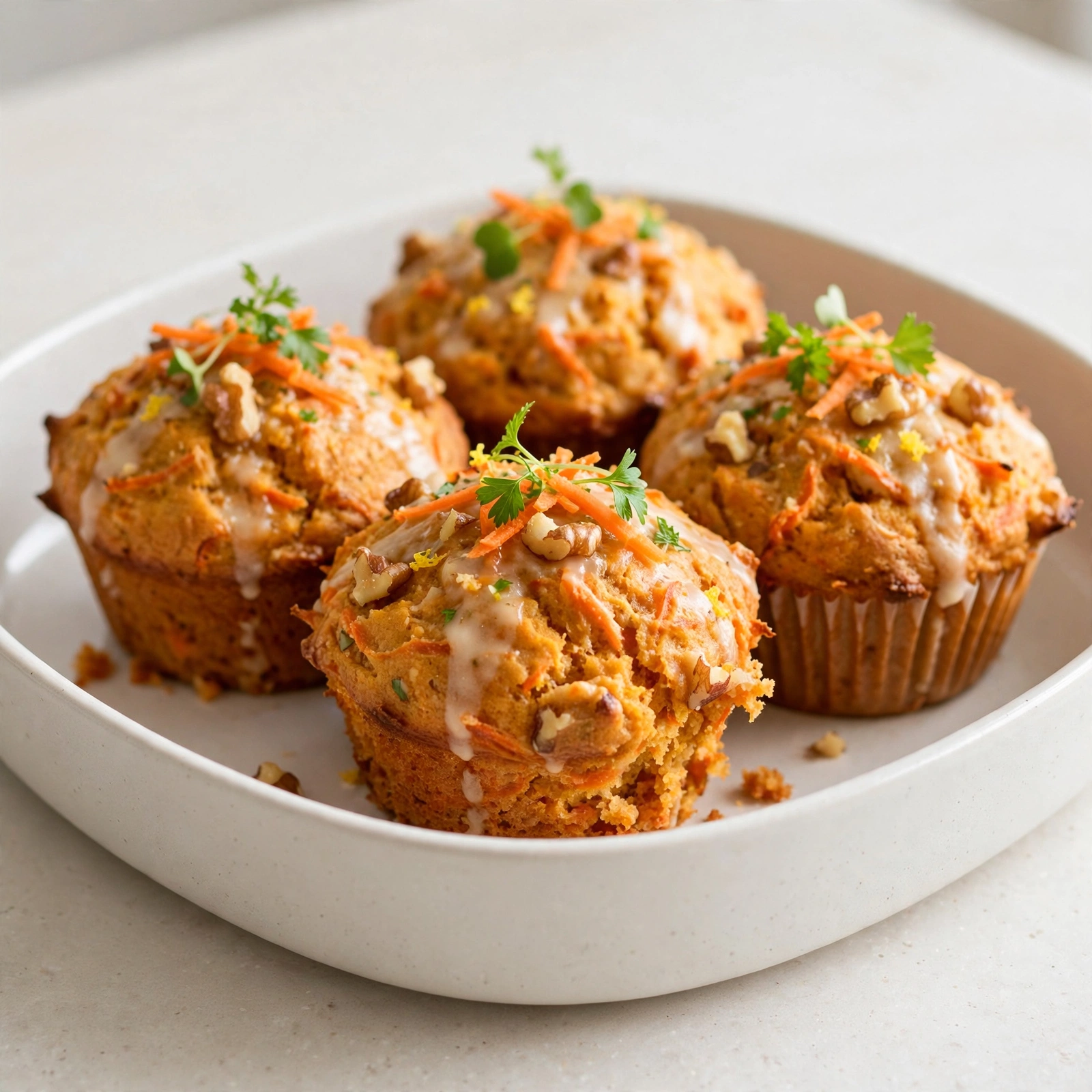 Soft & Moist Carrot Muffins